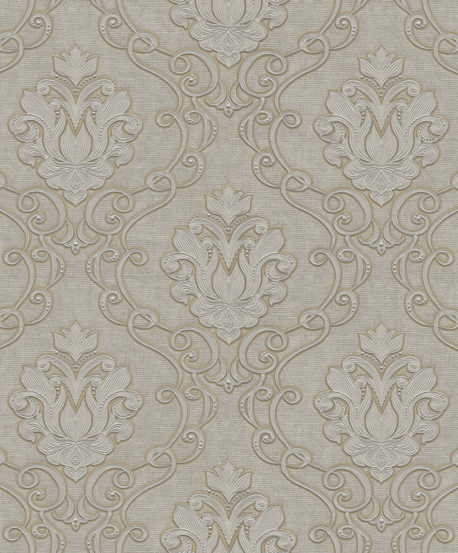 Luxuriöse beige Barocktapete, Z21726, Tradizione Italiana, Zambaiti Parati