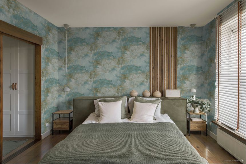 Türkisfarbene Tapete, Betonoptik, A63103, Vavex 2025