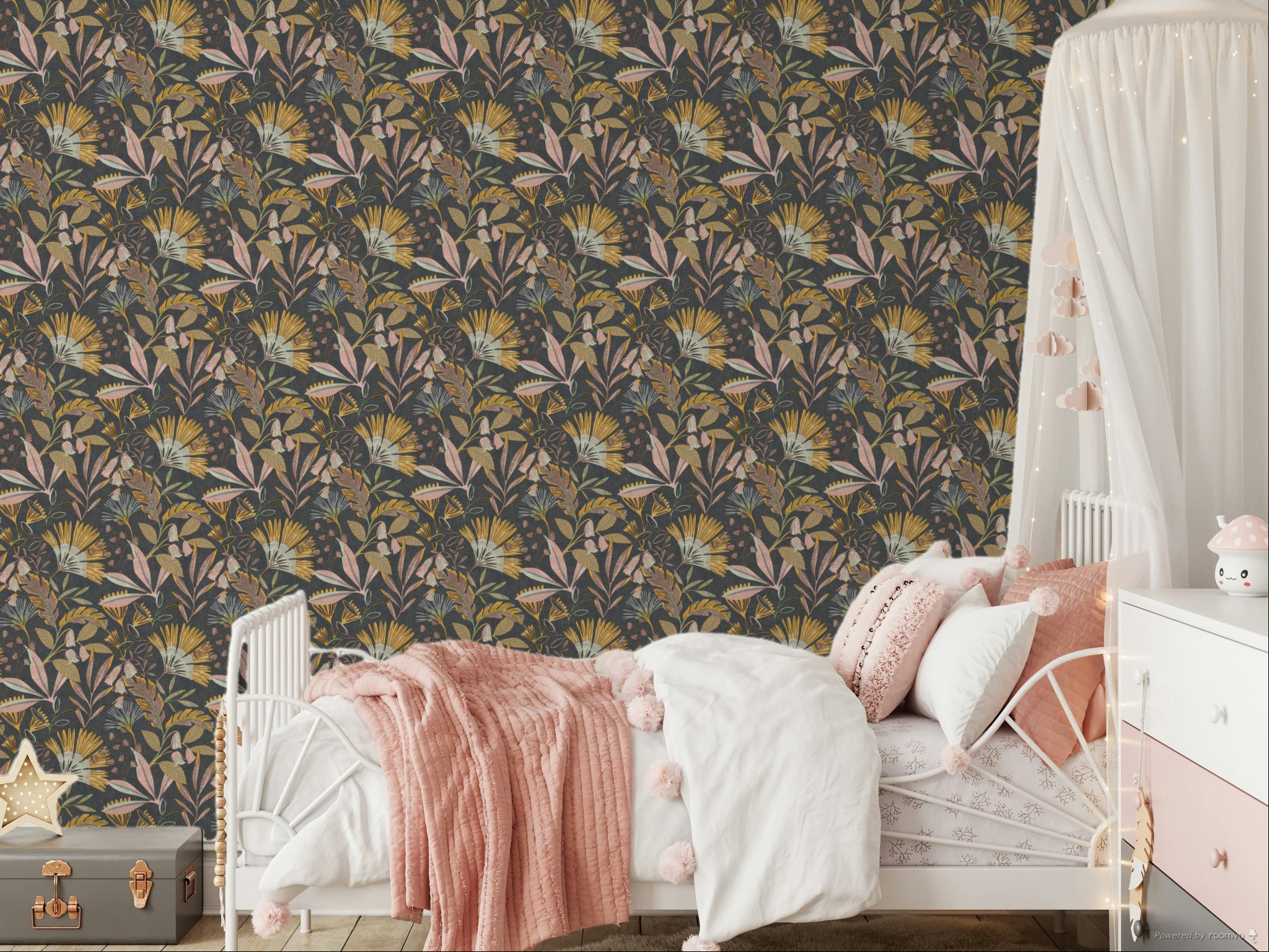 Vliestapete, Blumen und Blätter, A63803, Vavex 2025