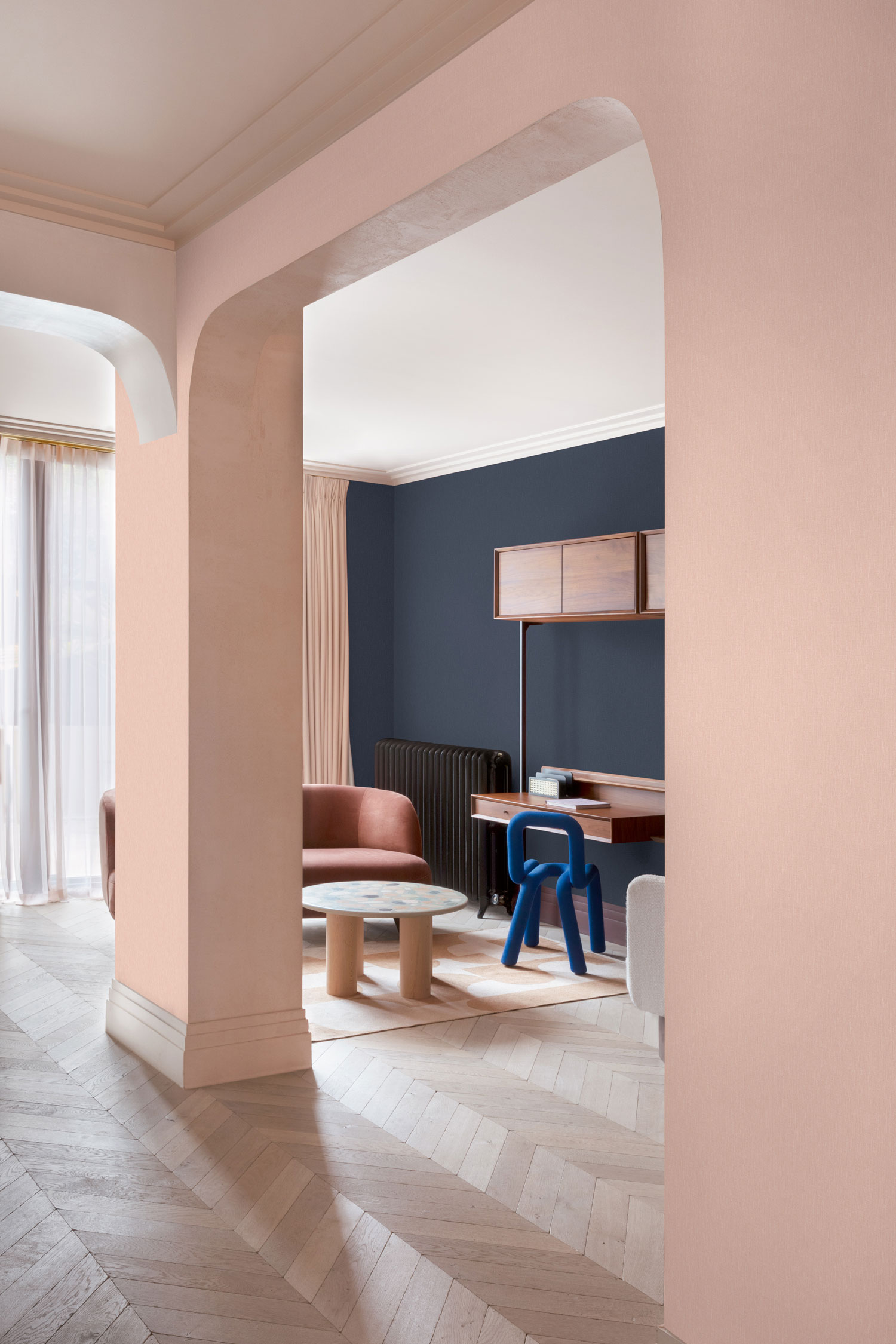 Tapete, rosa, Stoffoptik, AT1018, Atmosphere, Daydreamers, Grandeco