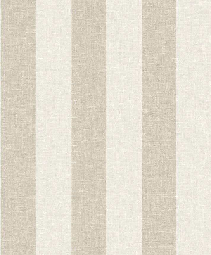 Beige gestreifte Tapete, Stoffimitat, AT4005, Atmosphere, Grandeco