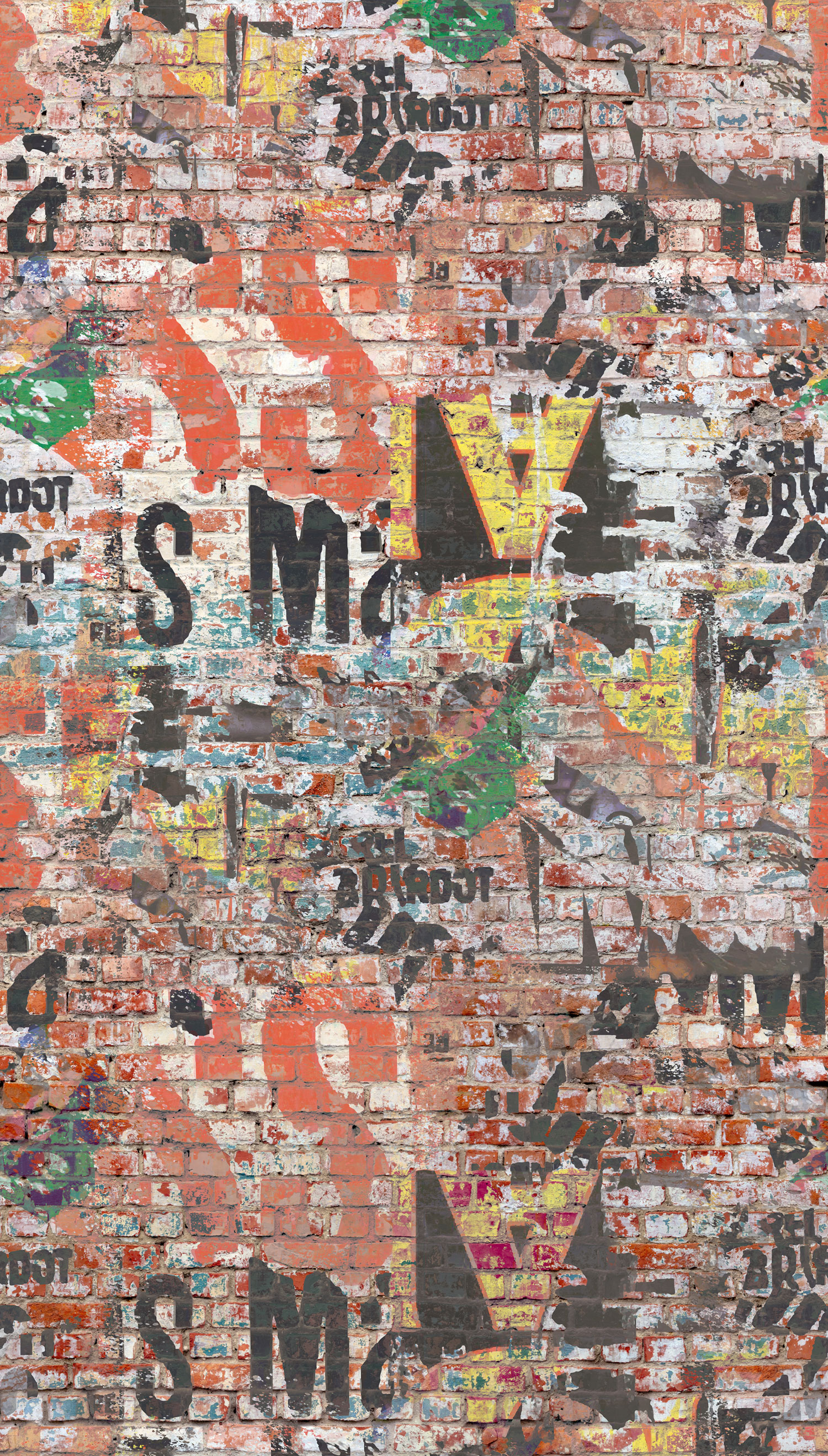 Fototapete, Graffiti auf einer Ziegelwand, ML3801, Mural Young Edition, Grandeco