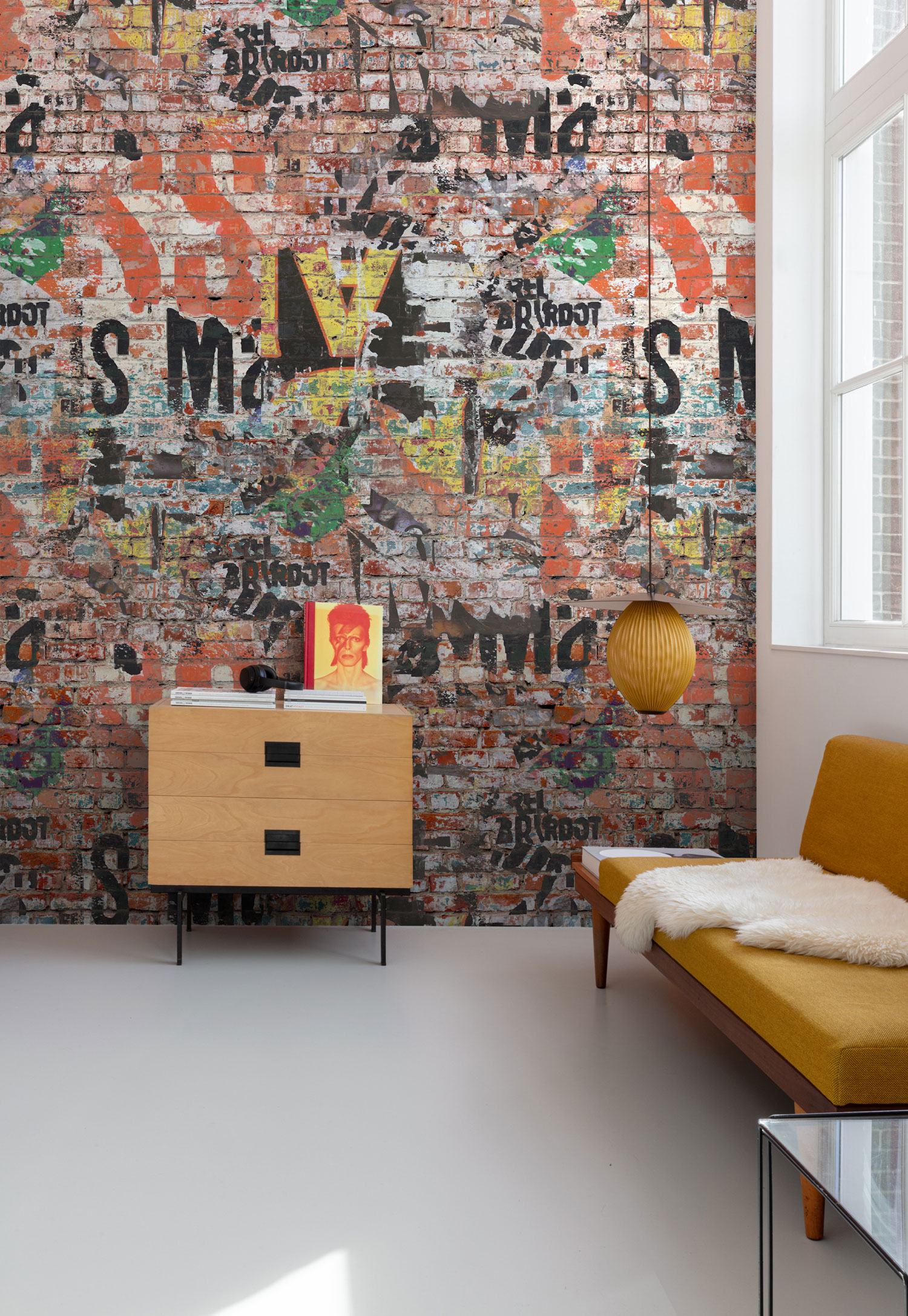 Fototapete, Graffiti auf einer Ziegelwand, ML3801, Mural Young Edition, Grandeco