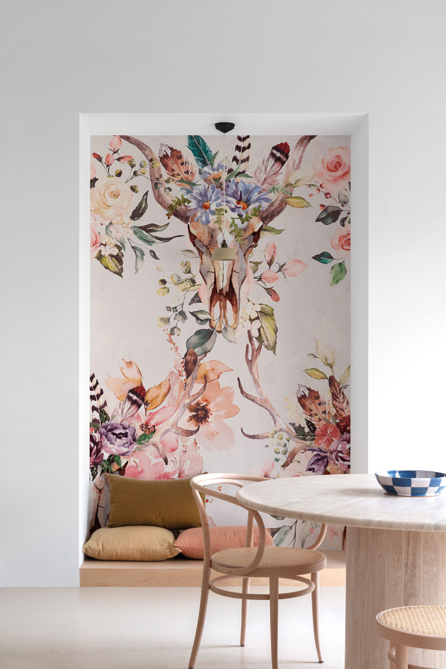 Fototapete, Trophäen, Blumen,  ML2101 Mural Joung edition Grandeco