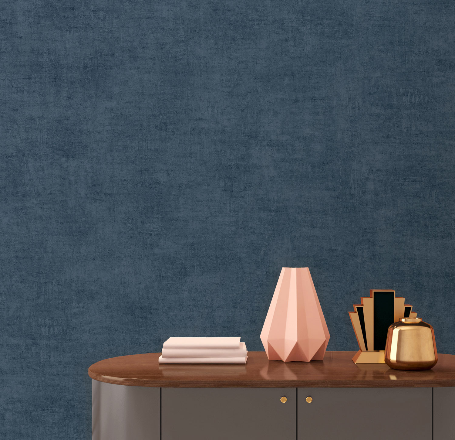 Blaue Tapete, Stoffimitat, A13711, Elegance, Ugepa