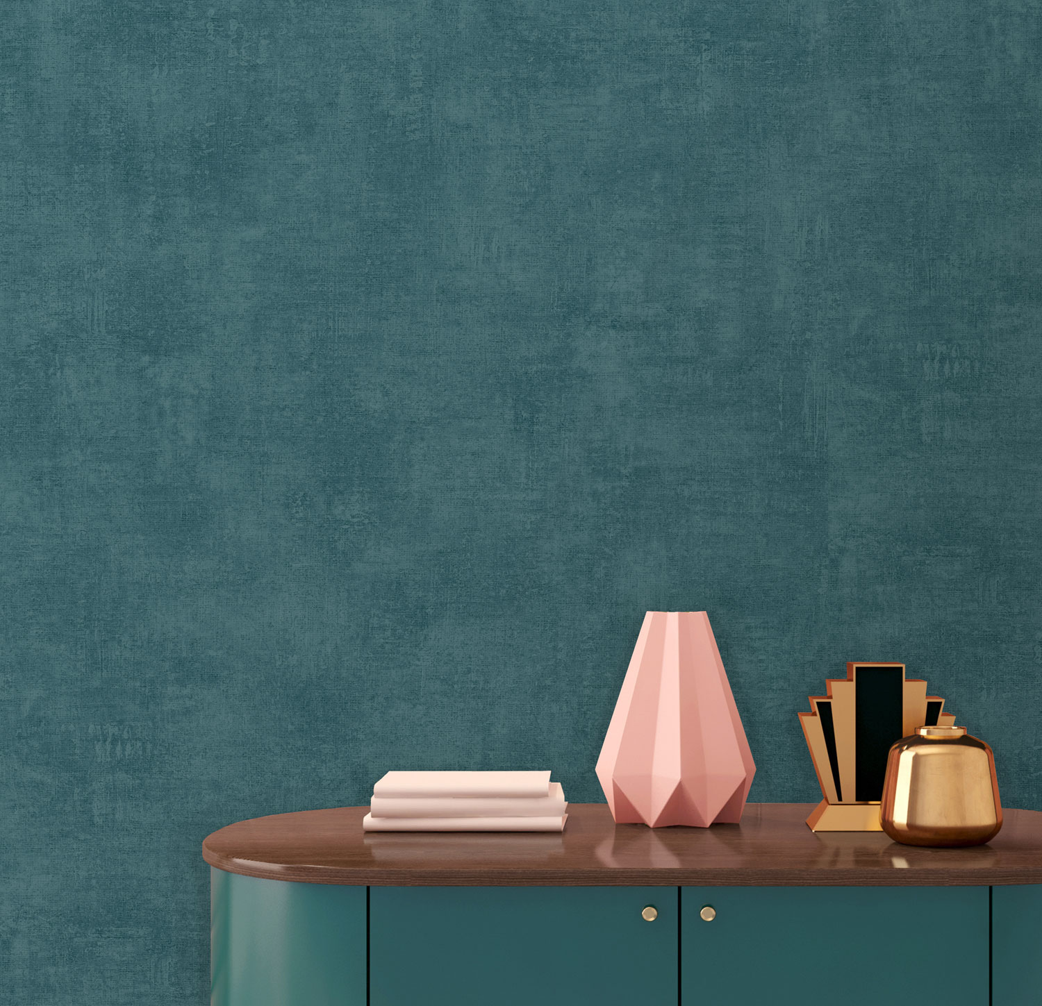 Grüne Tapete, Stoffimitat, A13724, Elegance, Ugepa