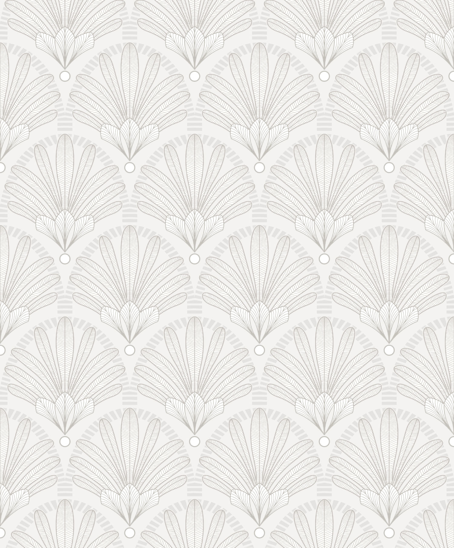 Weiß-silberne Tapete Art Deco, M53300, Elegance, Ugepa