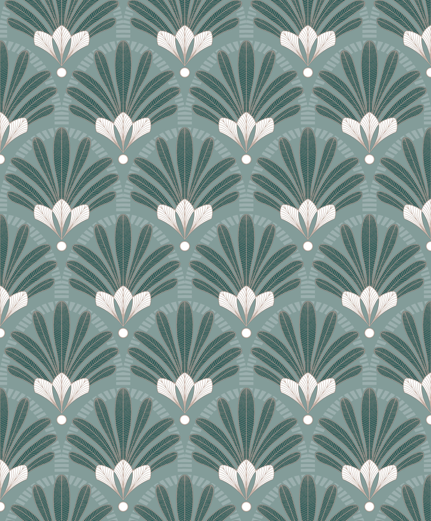 Grüne Tapete Art Deco, M53304, Elegance, Ugepa