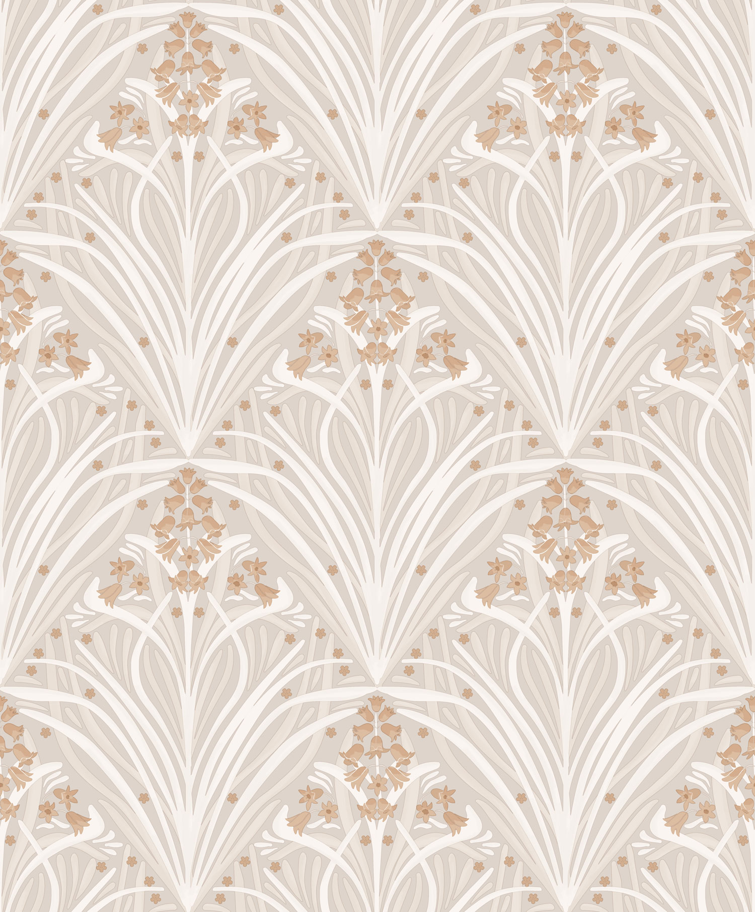 Beige Blumentapete, Art Deco, M66107, Elegance, Ugepa
