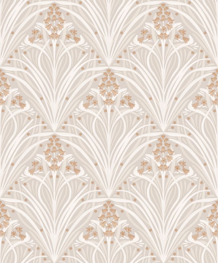 Beige Blumentapete, Art Deco, M66107, Elegance, Ugepa