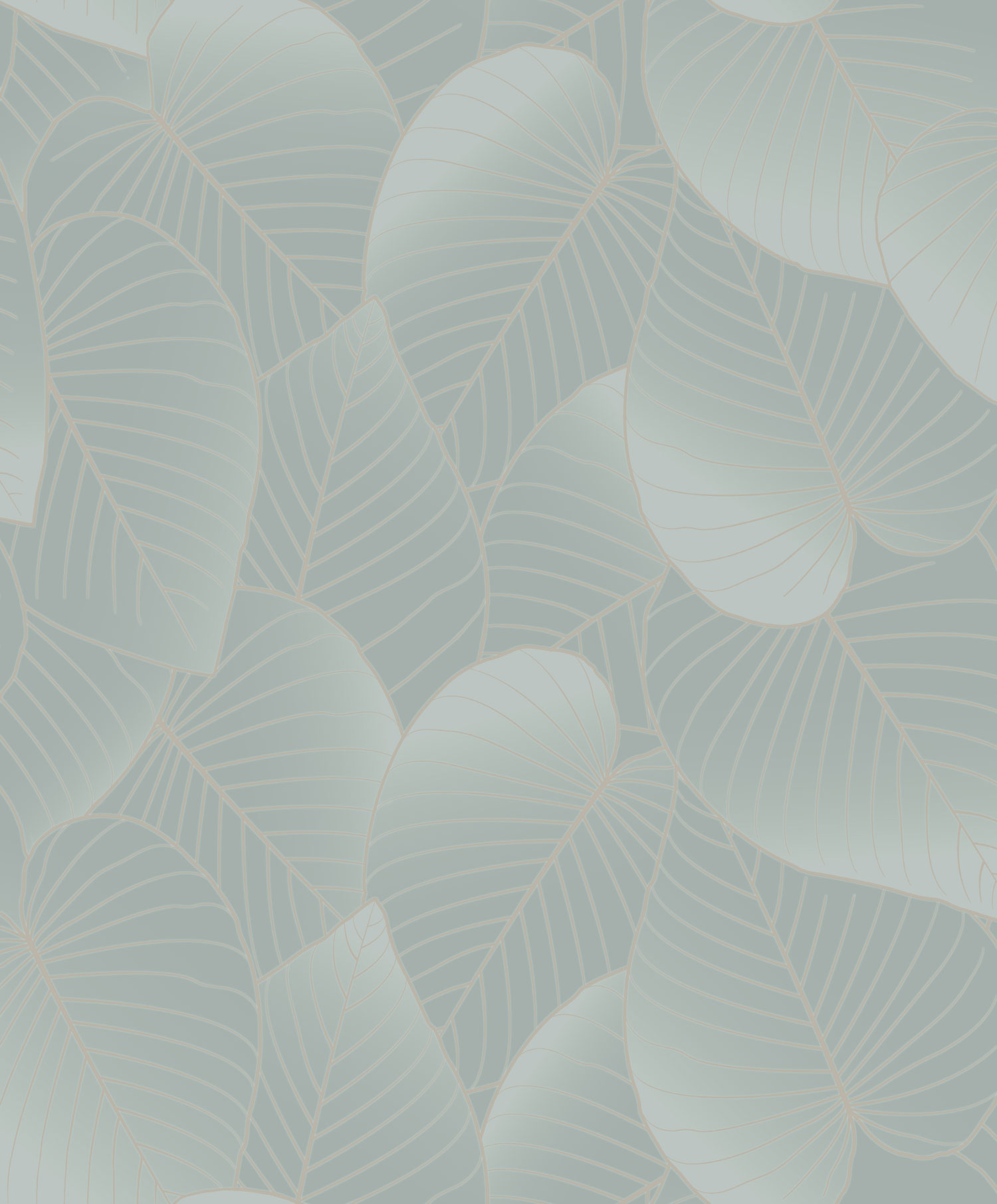 Grüne Tapete mit Blättern, B21214  Botanique  Ugepa