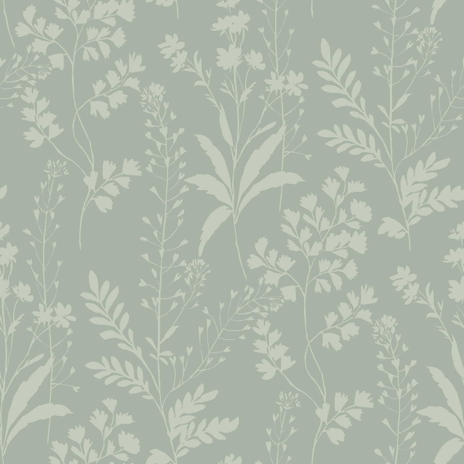 Grüne Tapete, Blätter, M52814, Botanique, Ugepa