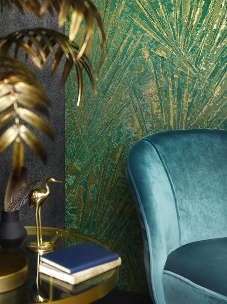 Luxus grün-goldene Tapete 33706 Papis Loveday Marburg