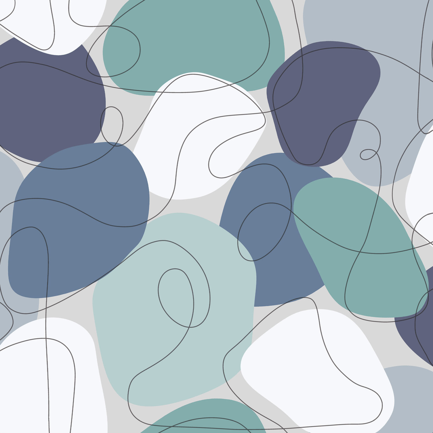 Blaugrüne grafische Tapete, 118734, Envy