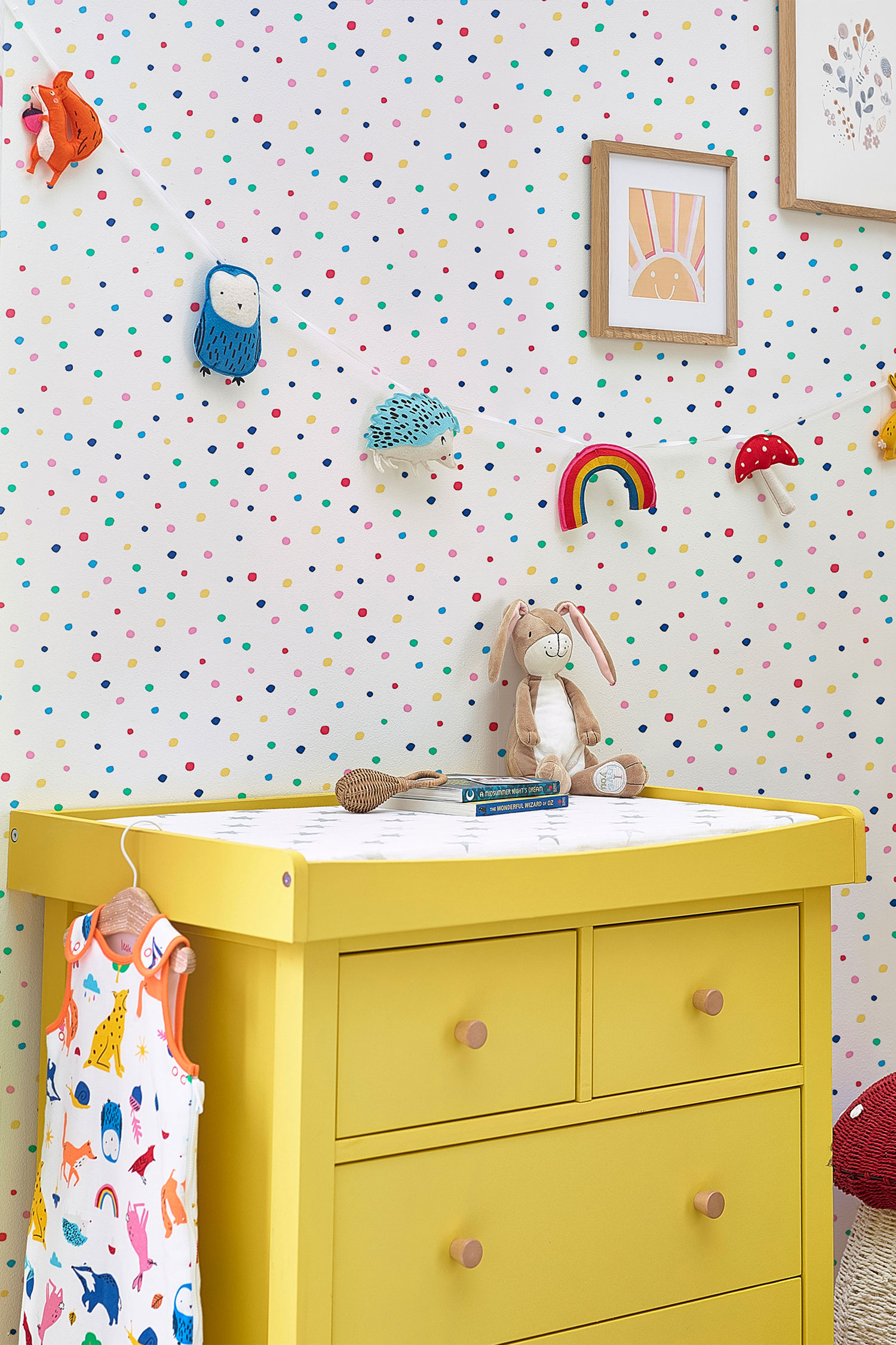 Bunte Tapete mit Tupfen, 118586, Joules, Graham&Brown