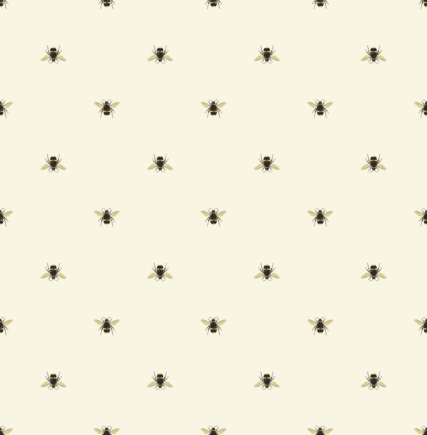 Cremefarbene Tapete mit Bienen, 118544, Joules, Graham&Brown