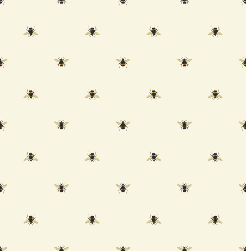 Cremefarbene Tapete mit Bienen, 118544, Joules, Graham&Brown