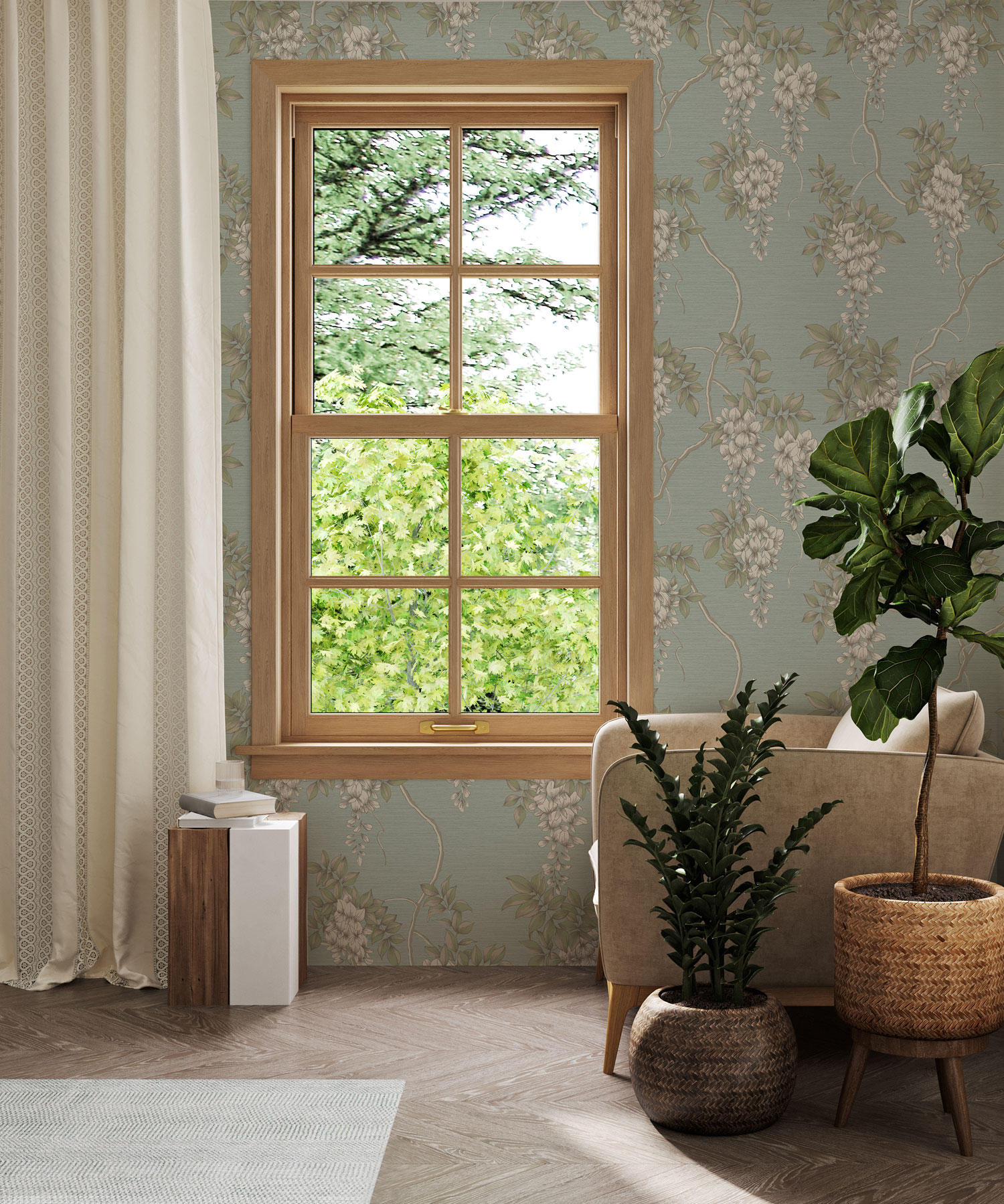 Blaue Blumentapete, 120138, Zen, Superfresco Easy