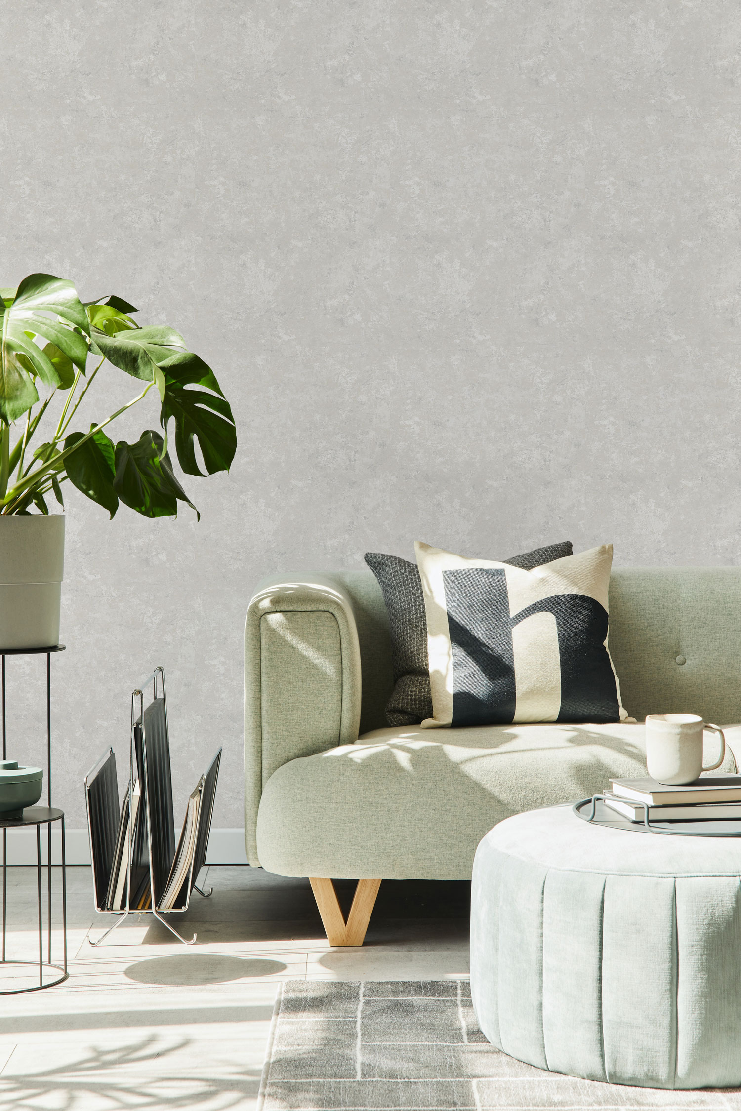 Graue Tapete, Stuckputz, 120713, Vavex 2025