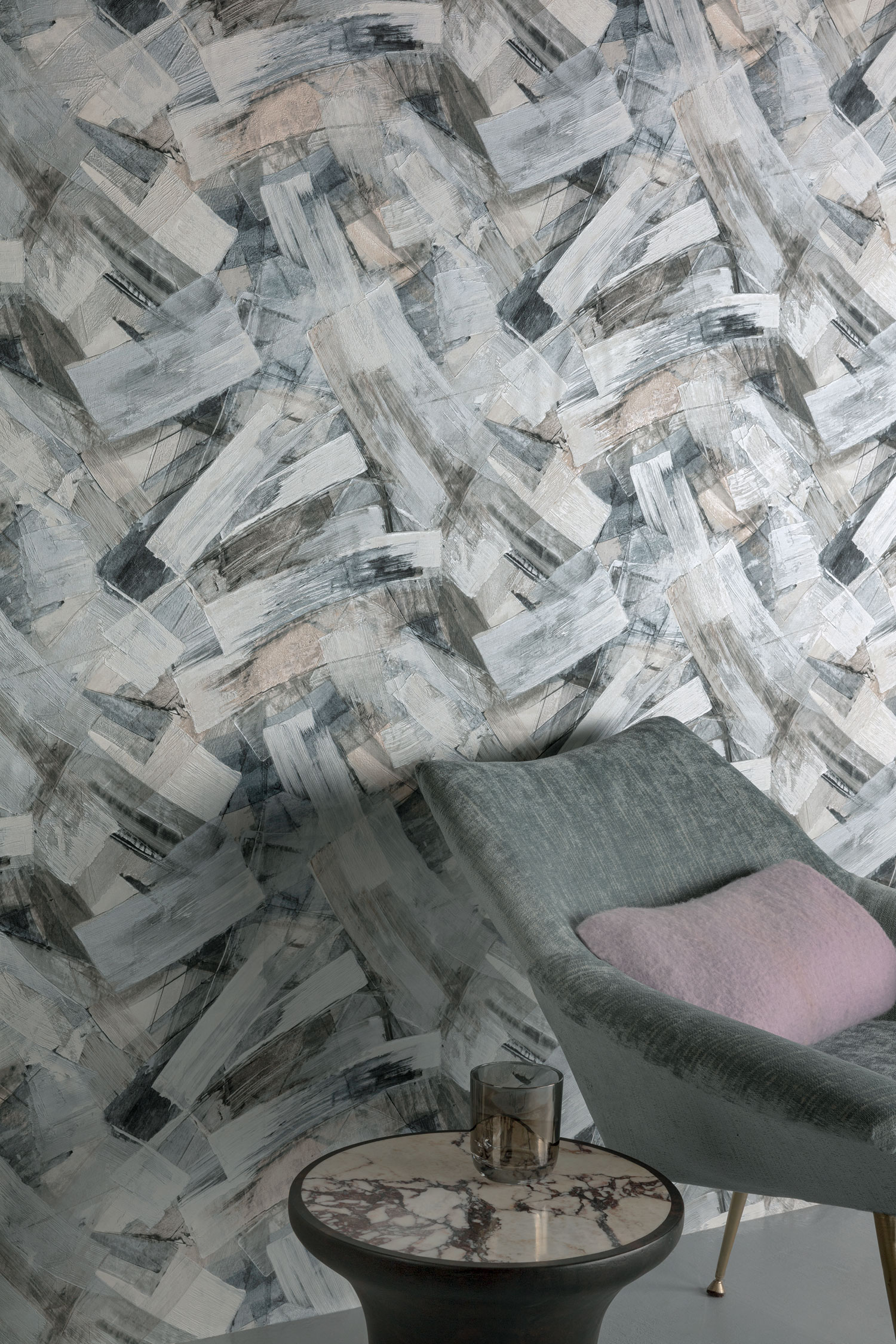 Beige Tapete, Putzimitat, TI3003, Time 2025, Grandeco