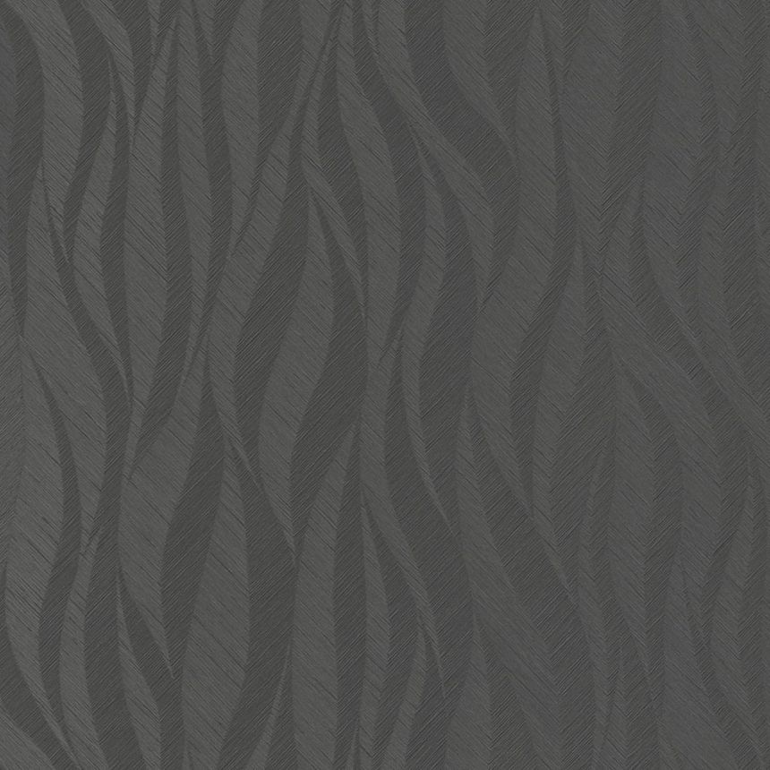 Schwarze Tapete, Wellen, TI3105, Time 2025, Grandeco