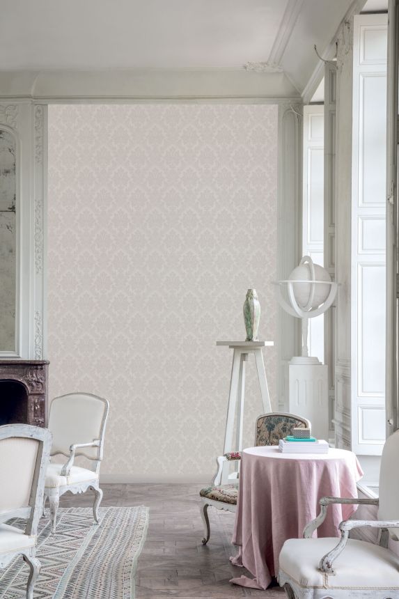 Grau-beige Barocktapete, TI3210, Time 2025, Grandeco