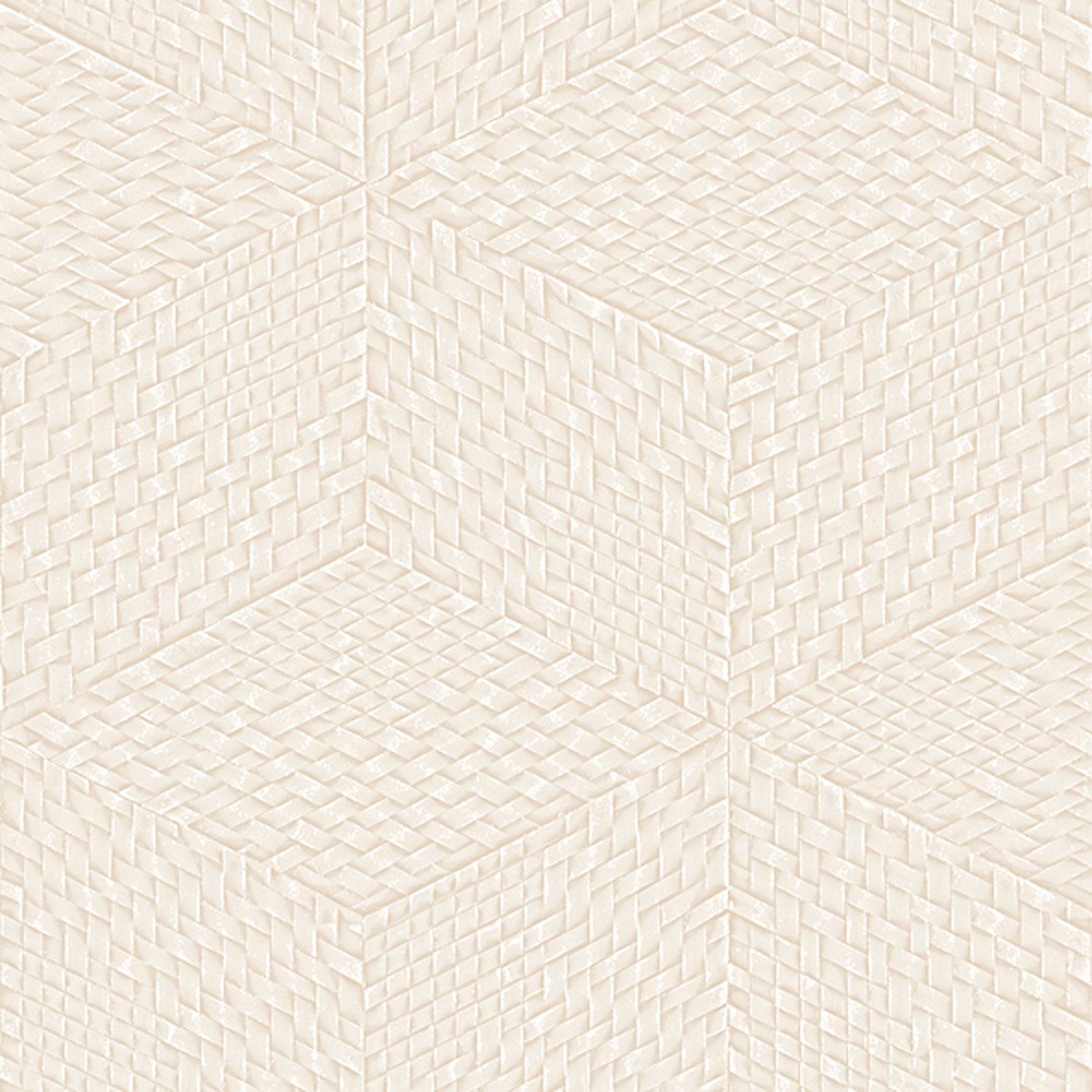 Cremefarbene geometrische 3D-Tapete, TP422952, Exclusive Threads, Design ID