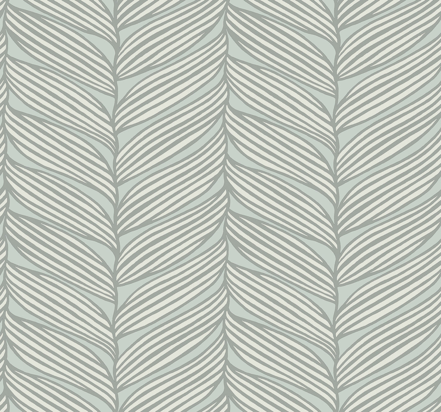 Blau-silberne Tapete, Blätter, MD7165, Modern Metals, York