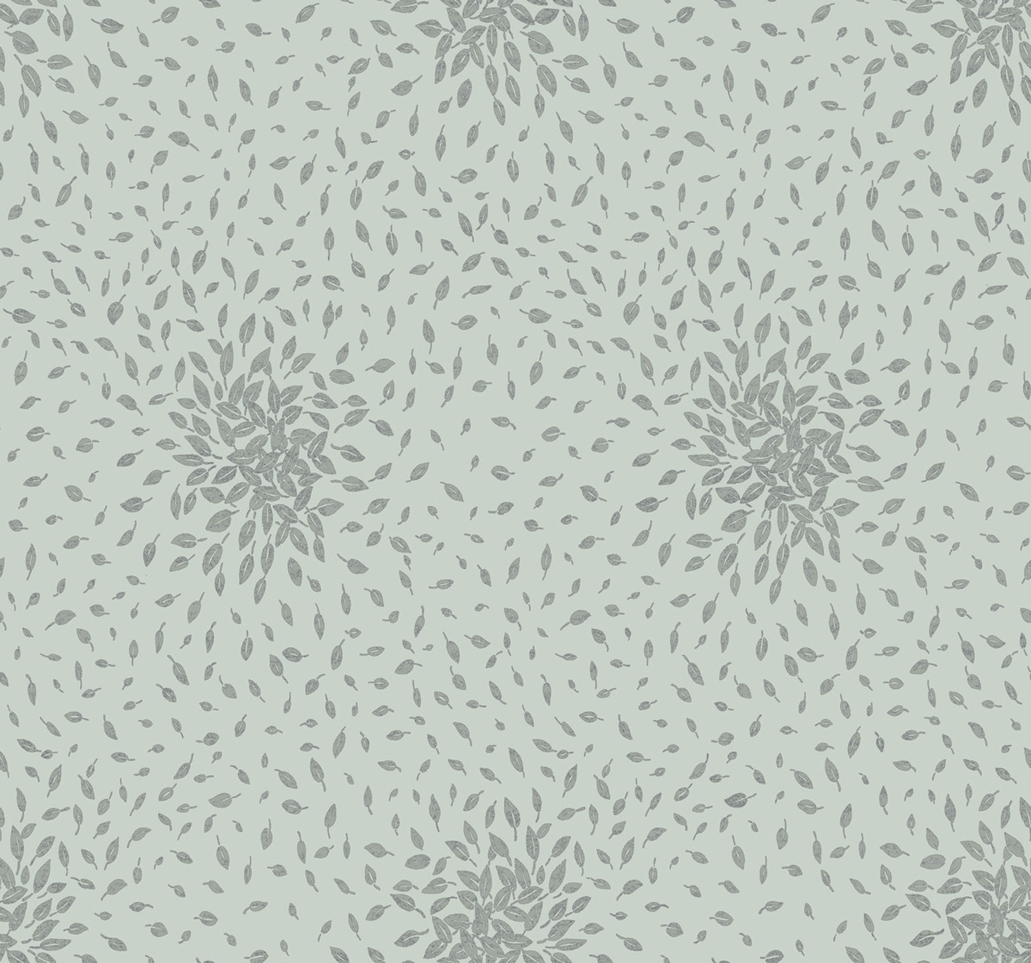 Blau-silberne Tapete mit Blättern, MD7101, Modern Metals, York