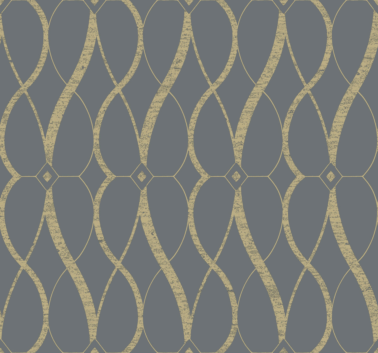 Geometrische Tapete in Grau und Gold, MD7176, Modern Metals, York