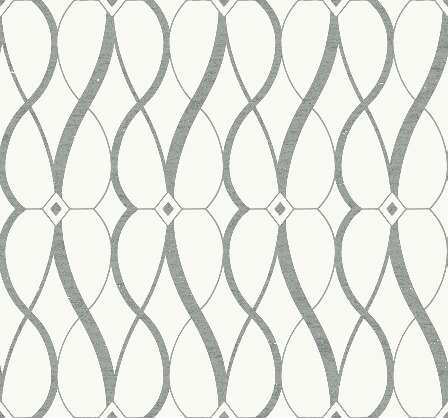 Weiße und silberne geometrische Tapete, MD7173, Modern Metals, York