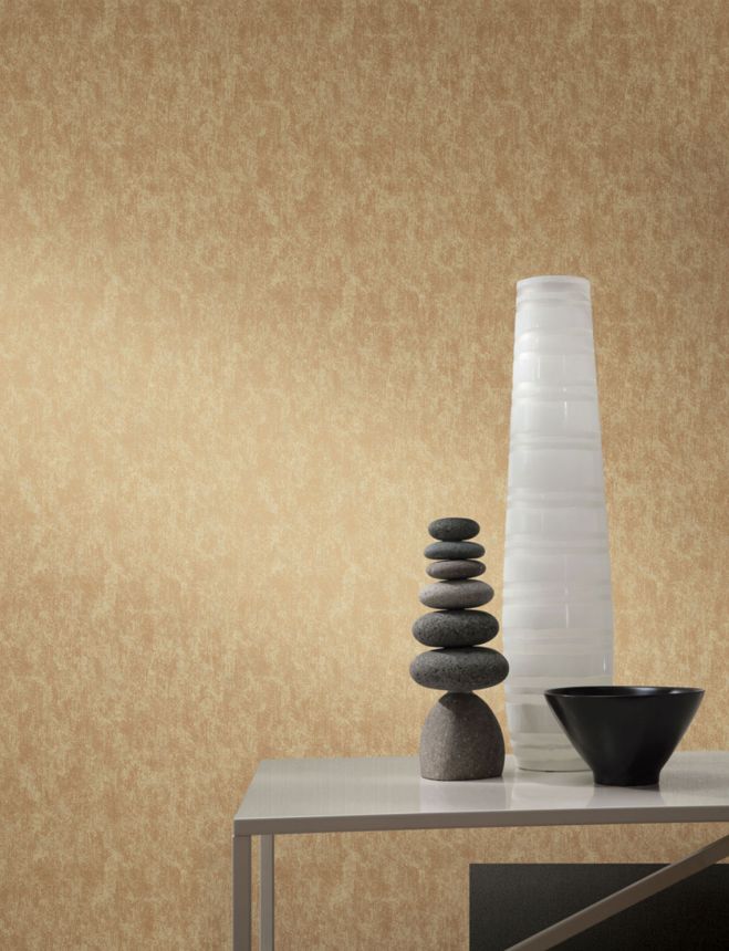 Braun-goldene Tapete, WP-1162, Modern Metals, York