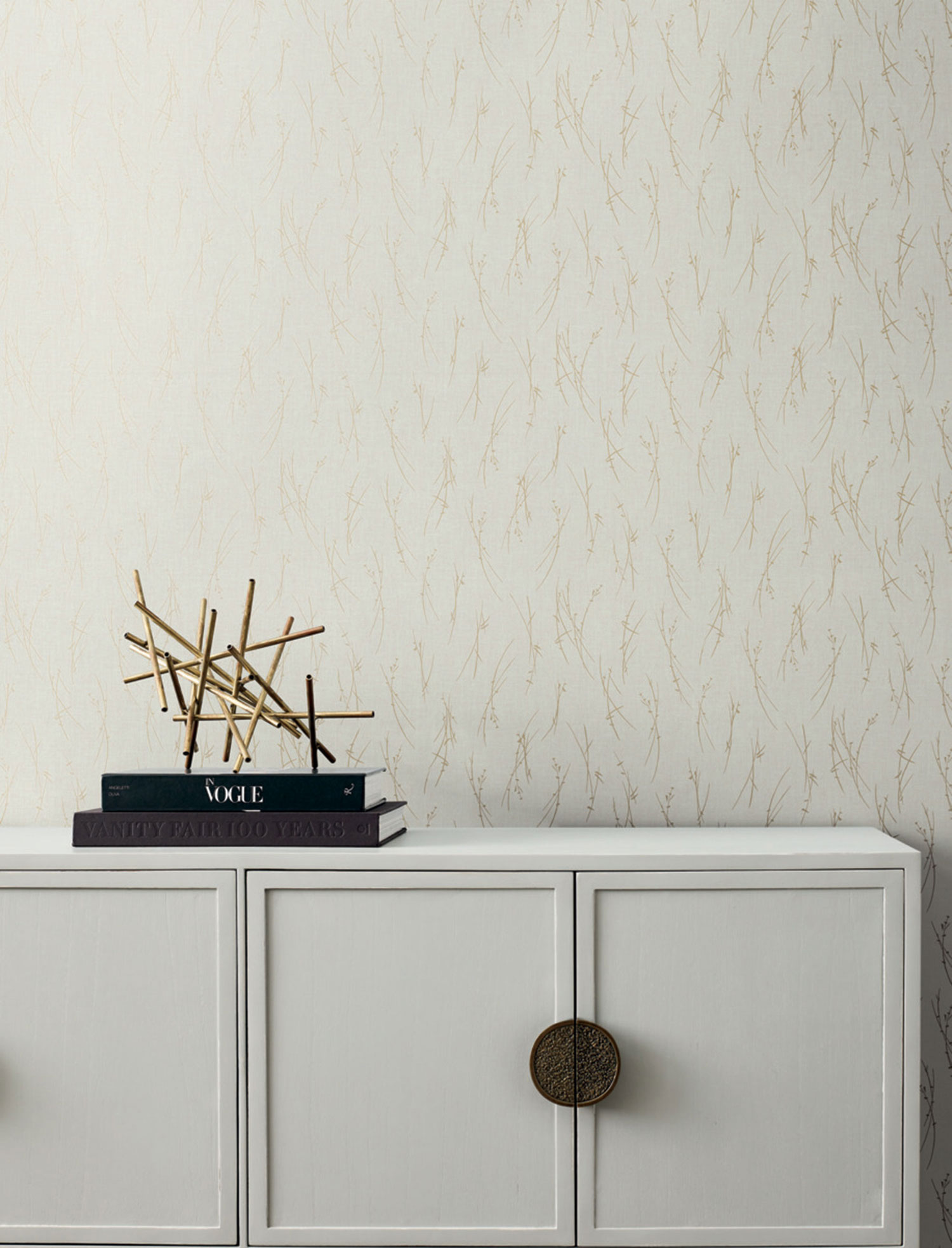 Creme-goldene Tapete, MD7192, Modern Metals, York