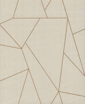 Beige-goldene geometrische Tapete, NW3500, Modern Metals, York