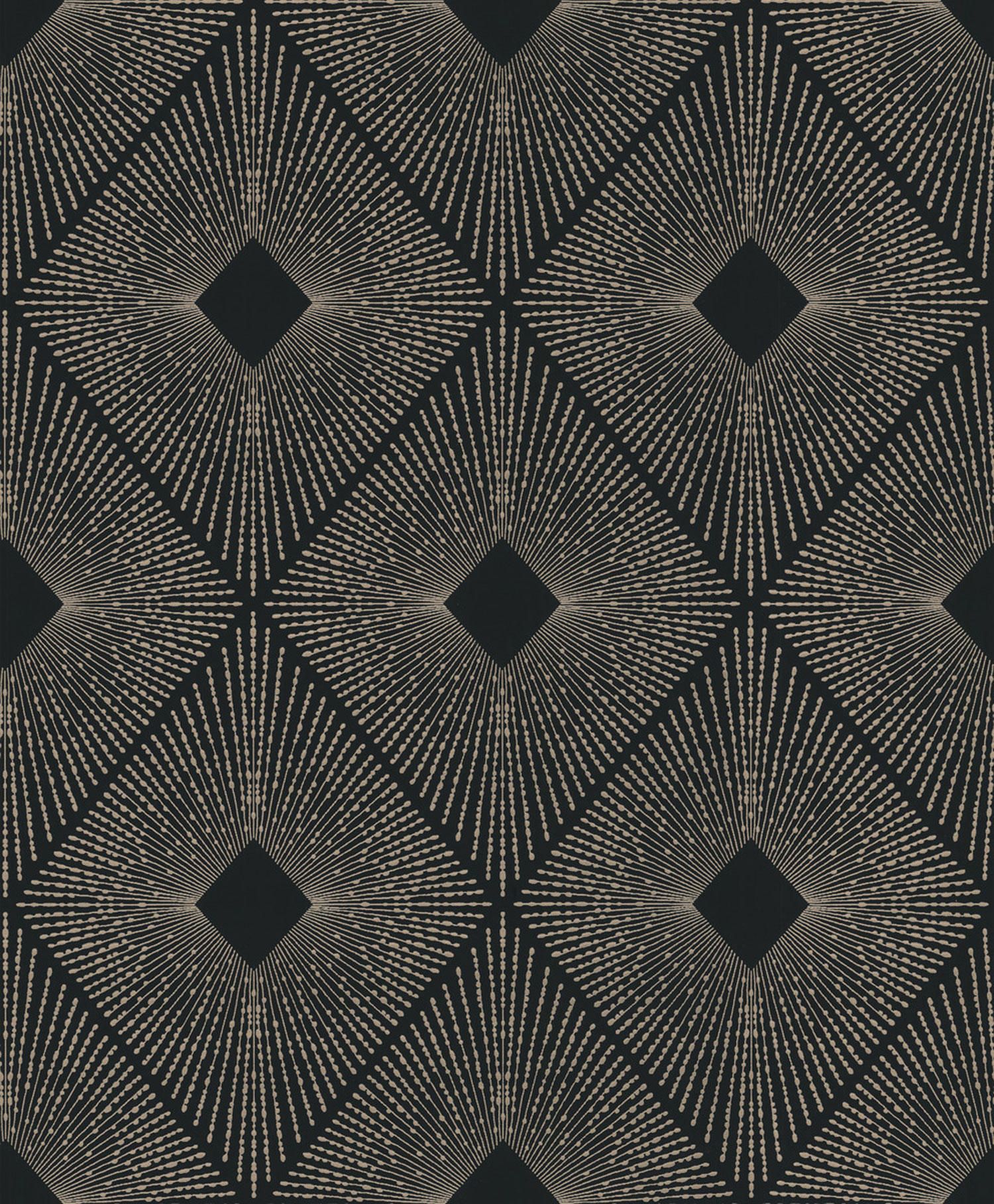 Geometrische Tapete in Schwarz und Gold, NW3593, Modern Metals, York