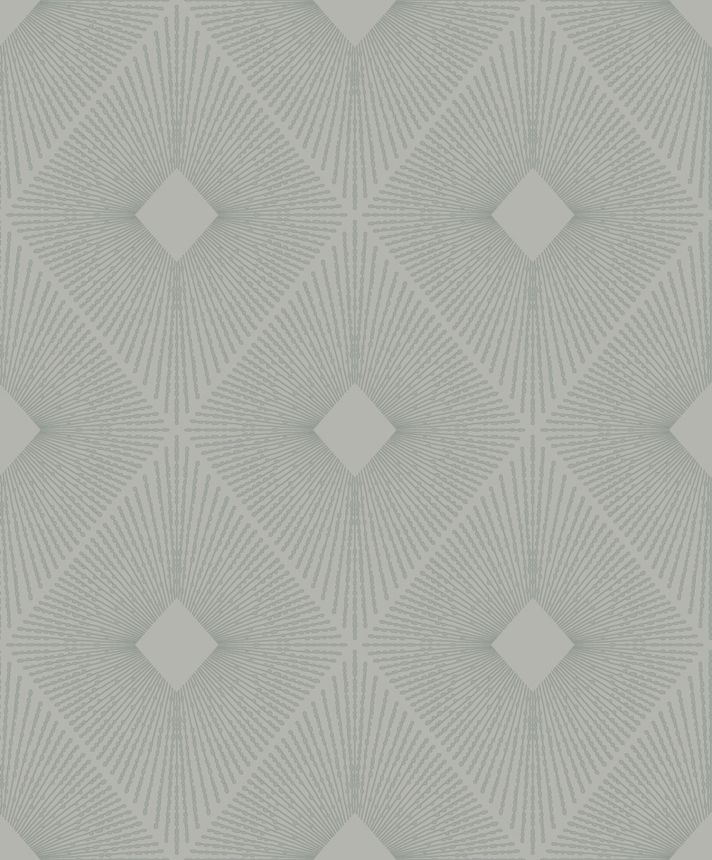 Geometrische Tapete in Grau und Silber, MD7132, Modern Metals, York