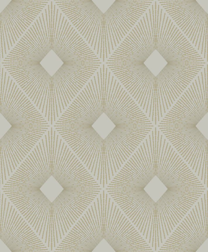 Geometrische Tapete in Grau und Gold, MD7133, Modern Metals, York