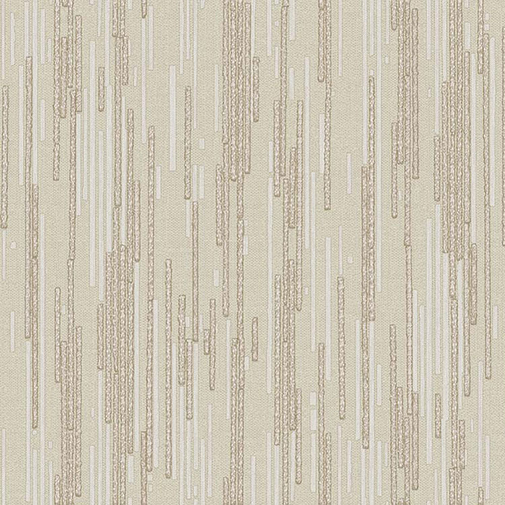 Luxuriöse cremebeige gestreifte Tapete, 47730, Eterna, Parato