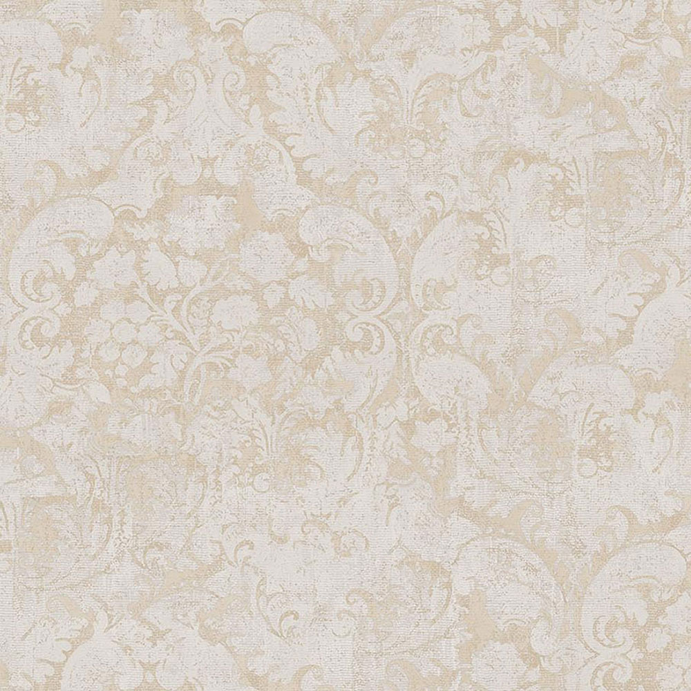 Luxuriöse beige ornamentale Barocktapete, 47751, Eterna, Parato