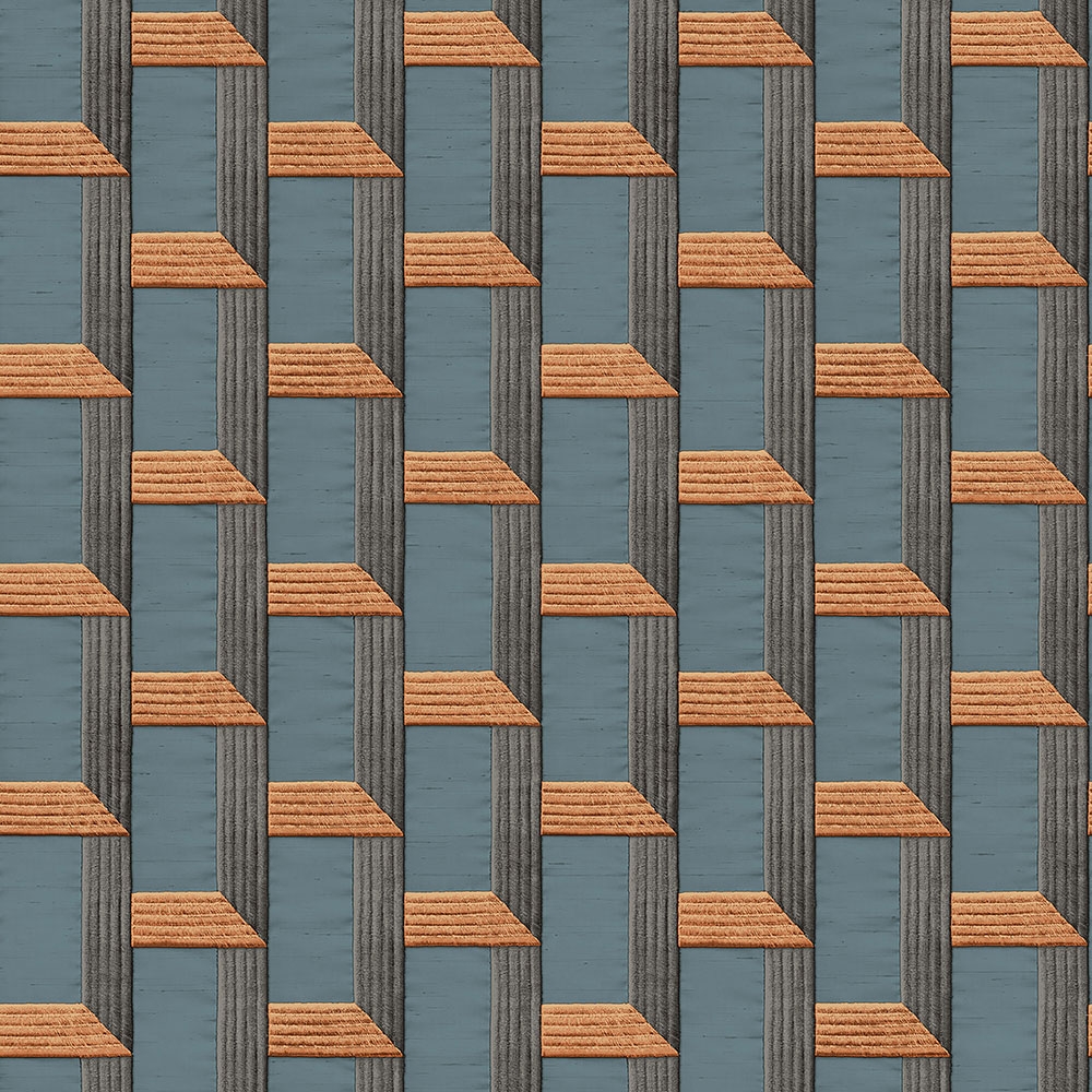 Geometric 3D non-woven wallpaper with a vinyl surface DE120076, Wallstitch, Design ID