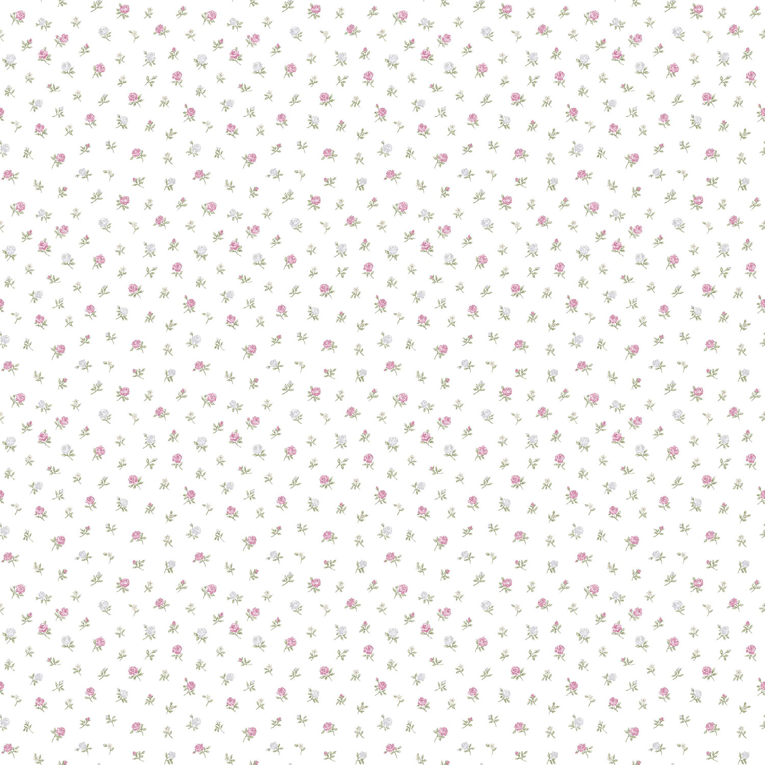 Weiße Blumentapete, 12336, Fiori Country, Parato