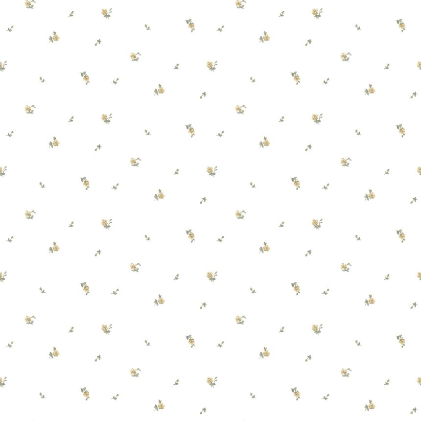 Weiße Blumentapete, 12342, Fiori Country, Parato