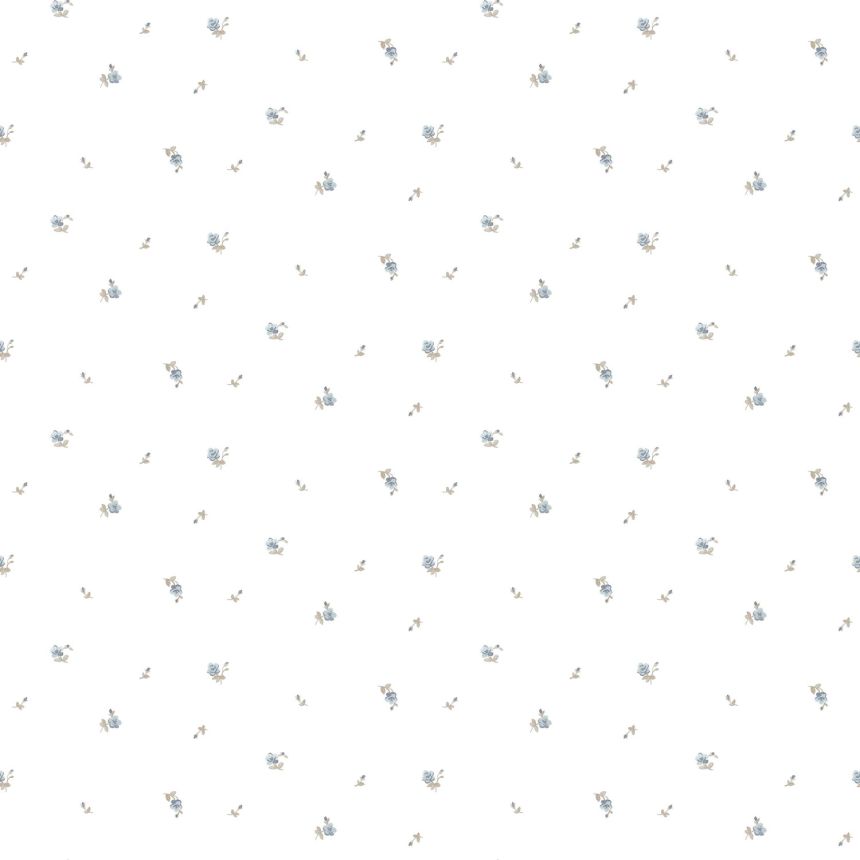 Weiße Blumentapete, 12343, Fiori Country, Parato