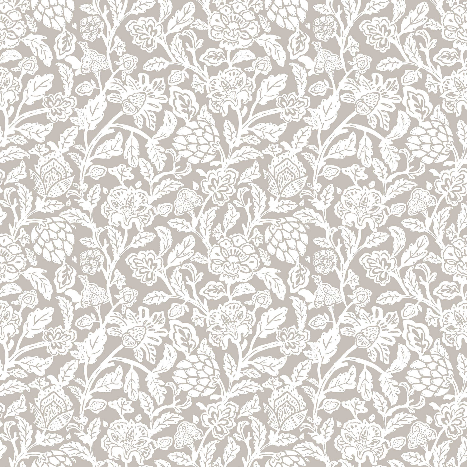 Graue Blumentapete, 12349, Fiori Country, Parato