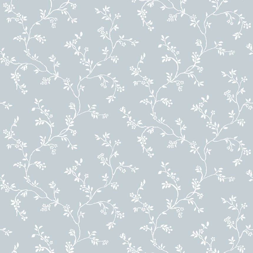 Hellblaue Blumentapete, 12353, Fiori Country, Paratto
