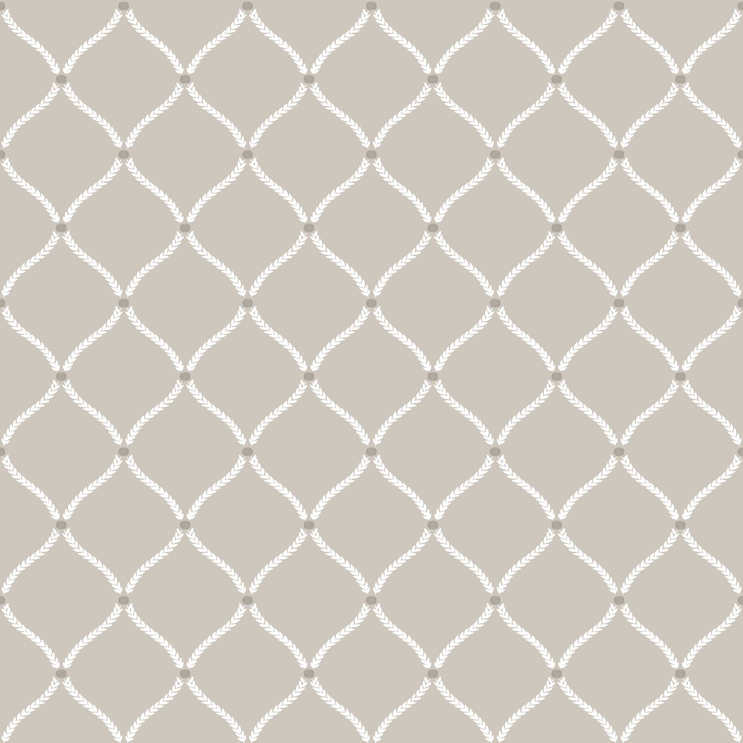 Graue Tapete mit weißen Ornamenten, 12359, Fiori Country, Parato