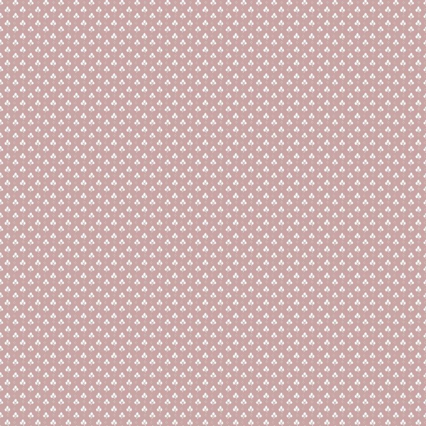 Rosa Vliestapete mit weißen Blättern, 12364, Fiori Country, Parato