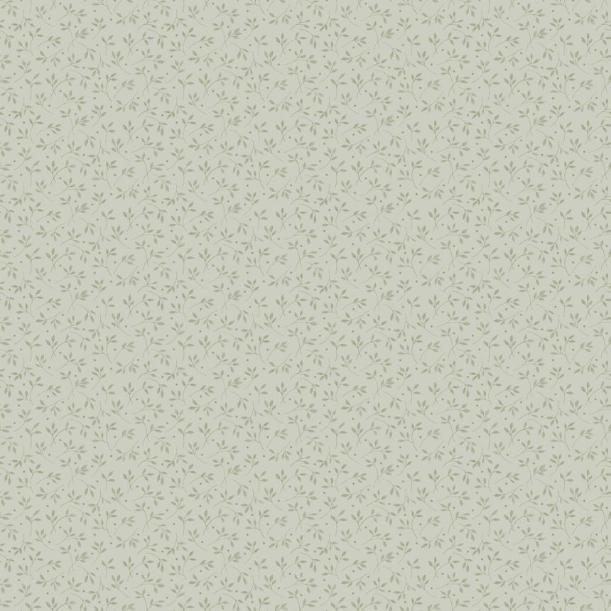 Grüne Vliestapete mit Zweigen, 12365, Fiori Country, Parato