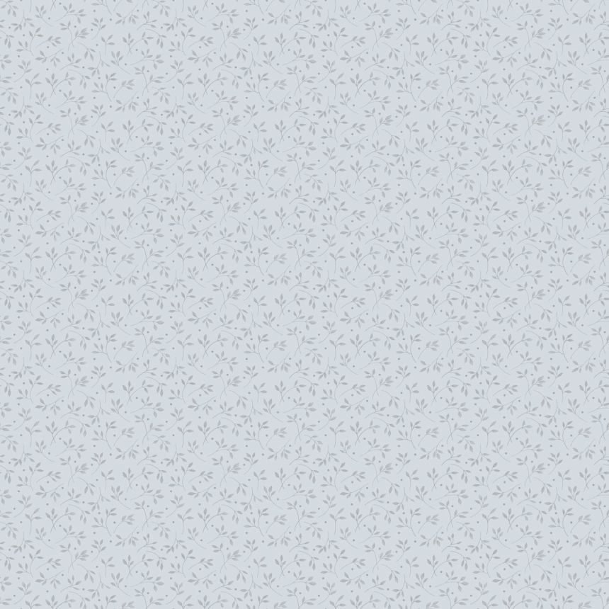 Hellblaue Vliestapete mit Zweigen, 12366, Fiori Country, Parato