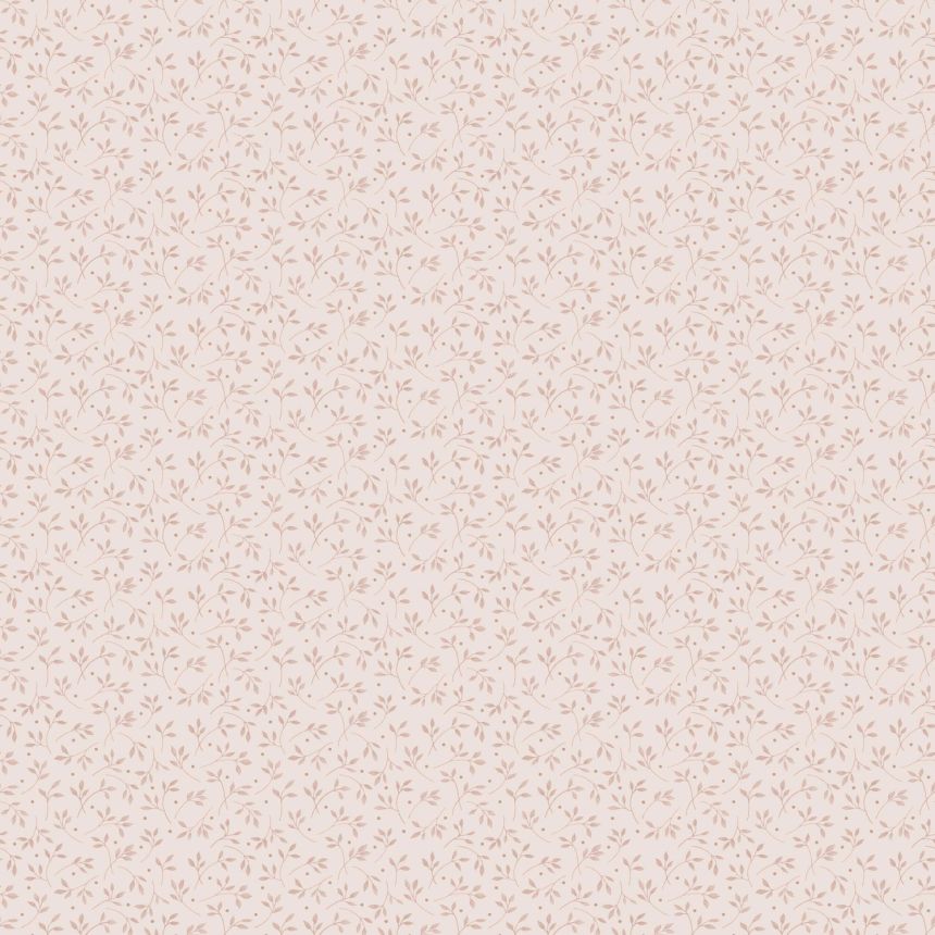Rosa Vliestapete mit Zweigen, 12368, Fiori Country, Parato